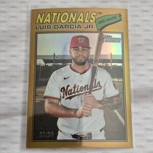 2026 Topps Heritage Baseball Luis Garcia Jr /50 Gold #43 Nationals